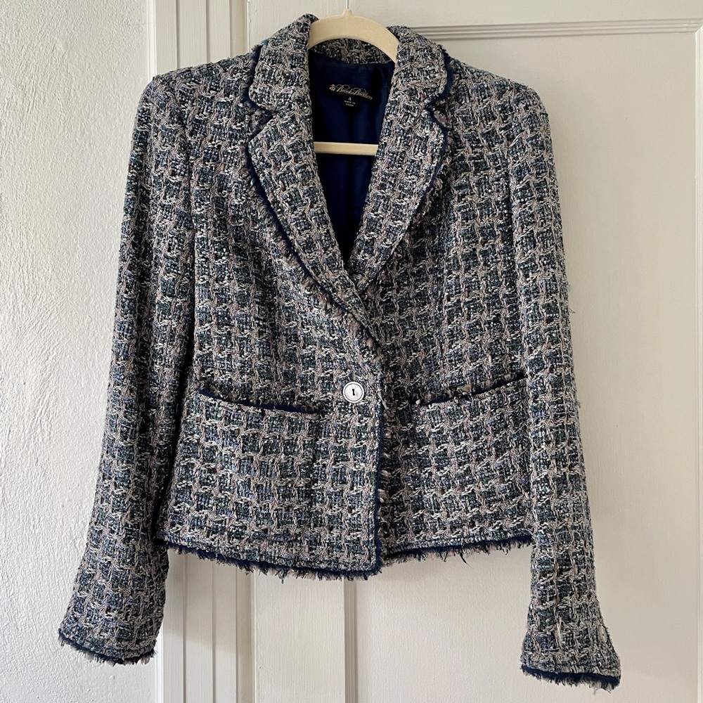 Brooks Brothers Boucle Jacket Blazer Size 4
